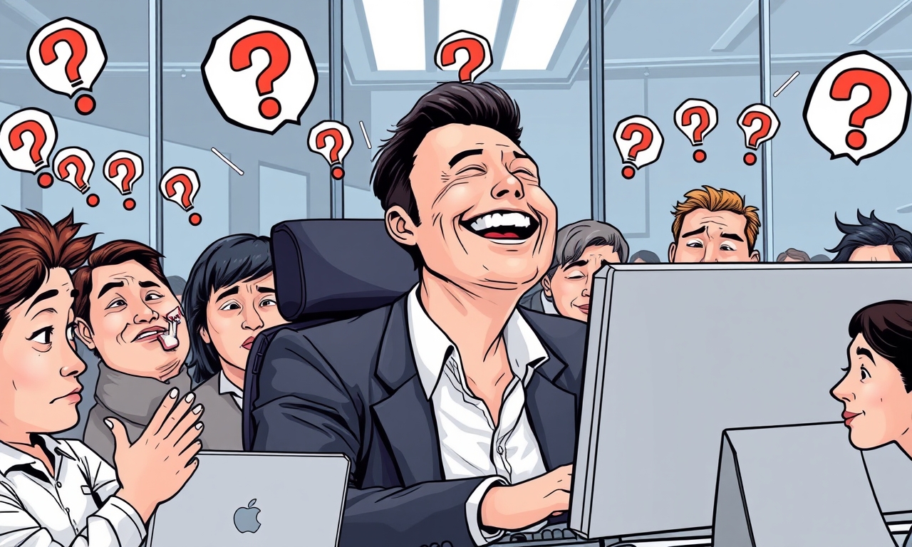 Elon Musk laughs at mysterious link